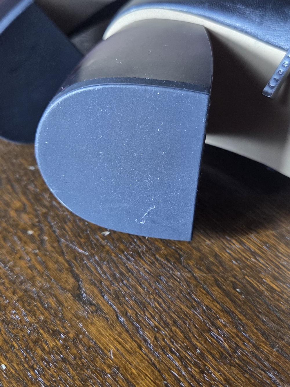 Sanctuary Navy Peep-Toe Wedge Mules - Picture 14 of 16